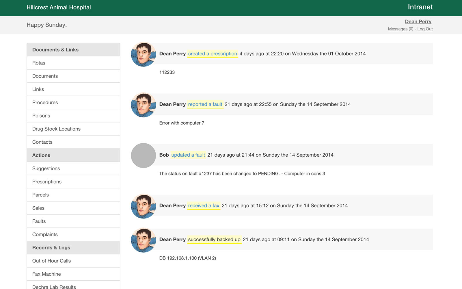 The Hillcrest intranet